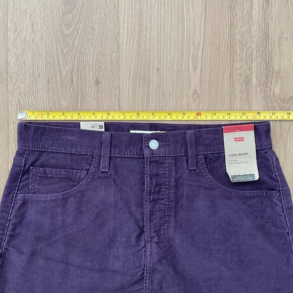 Levi’s Skirt Women 30 Waist Plum Perfect Purple Corduroy Icon  A46940031 - Picture 7 of 13